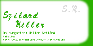 szilard miller business card